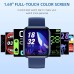 Dirrelo Smart Watch, Alexa Smartwatch for Android Phones iPhone Compatible Women Men, 1.69" Touch Screen 300+ Dials, 5ATM Waterproof Fitness Tracker Watch Heart Rate/Blood Oxygen/Sleep Monitor Blue